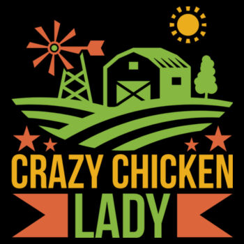 Crazy Chicken Lady - Unisex Premium Cotton Long Sleeve T-Shirt Design