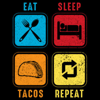 Eat, Sleep, Tacos, Repeat - Unisex Premium Cotton Long Sleeve T-Shirt Design
