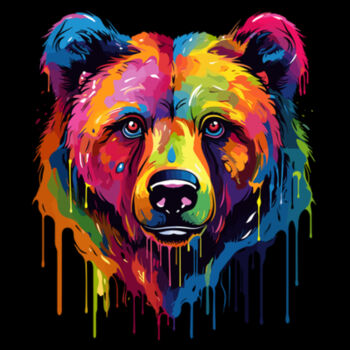 Colorful Bear - Unisex Premium Cotton Long Sleeve T-Shirt Design