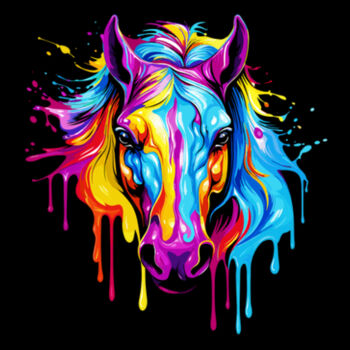 Colorful Horse - Unisex Premium Fleece Hooded Sweatshirt Design