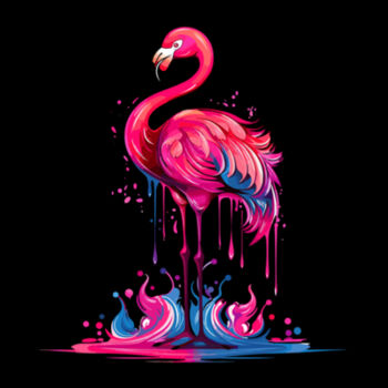 Colorful Flamingo - Unisex Premium Fleece Crew Sweatshirt Design