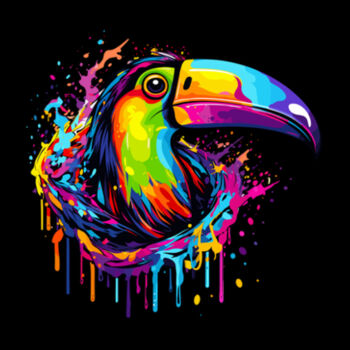 Colorful Tucan - Unisex Premium Cotton Long Sleeve T-Shirt Design