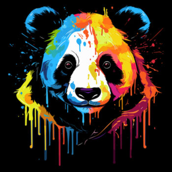 Colorful Panda - Women's Premium Cotton T-Shirt Design