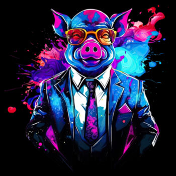 Suit Up Pig - Women's Premium Cotton T-Shirt Design