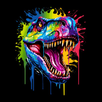 Colorful Dino - Unisex Premium Fleece Crew Sweatshirt Design