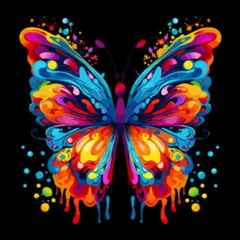 Colorful Butterfly 3 - Unisex Premium Fleece Crew Sweatshirt Design
