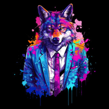 Suit Up Wolf - Unisex Premium Fleece Crew Sweatshirt Design