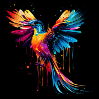 Colorful Bird - Unisex Premium Cotton Long Sleeve T-Shirt Design