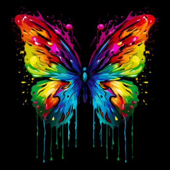 Colorful Butterfly 4 - Unisex Premium Fleece Crew Sweatshirt Design