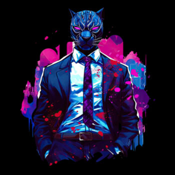 Suit Up Panther - Unisex Premium Fleece Hooded Sweatshirt Design