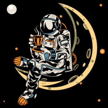 Astro Coffee - Unisex Premium Fleece Hooded Sweatshirt Design