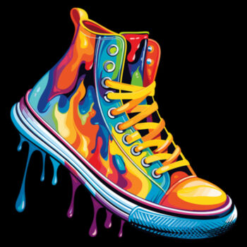 Colorful Converse - Unisex Premium Cotton T-Shirt Design