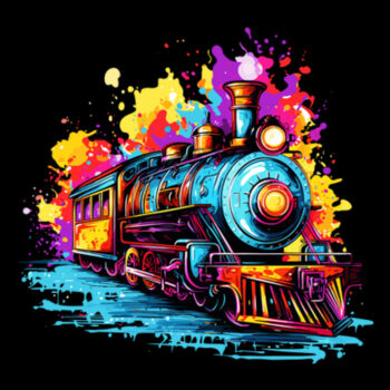 Colorful Train - Unisex Premium Cotton T-Shirt Design