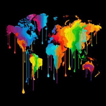 Colorful Map - Unisex Premium Cotton T-Shirt Design