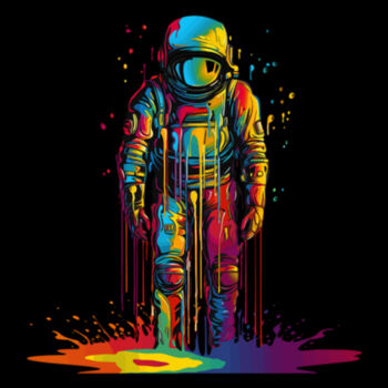 Colorful Moon Landing - Unisex Premium Cotton T-Shirt Design