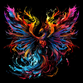 Colorful Phoenix - Unisex Premium Fleece Crew Sweatshirt Design