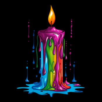 Colorful Candle - Unisex Premium Cotton T-Shirt Design