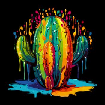 Colorful Cactus - Unisex Premium Cotton T-Shirt Design