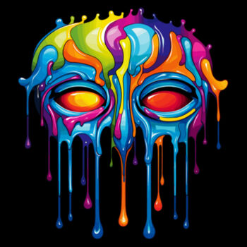 Colorful Mask - Unisex Premium Cotton T-Shirt Design
