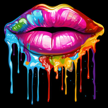 Colorful Lips - Unisex Premium Cotton T-Shirt Design