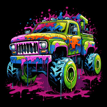 Colorful Monster Truck - Unisex Premium Cotton T-Shirt Design