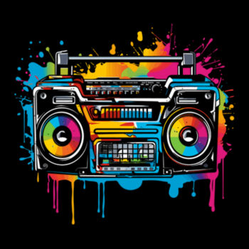 Colorful Music Box - Unisex Premium Cotton T-Shirt Design