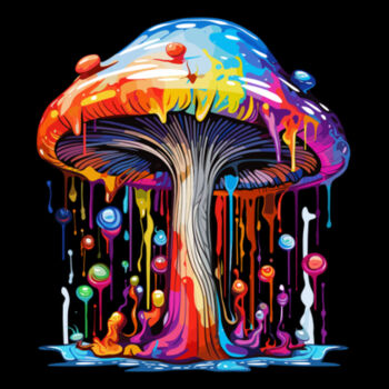 Colorful Mushroom - Unisex Premium Cotton T-Shirt Design
