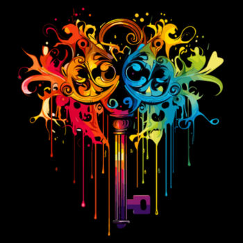 Colorful Key - Unisex Premium Cotton T-Shirt Design