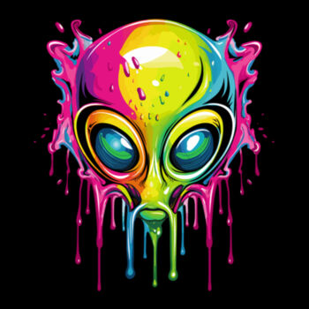 Colorful Alien - Unisex Premium Cotton T-Shirt Design