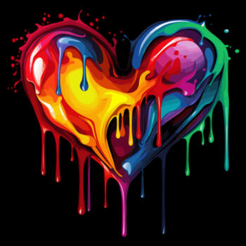 Colorful Heart - Unisex Premium Cotton T-Shirt Design