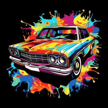 Colorful Classic Car - Unisex Premium Cotton T-Shirt Design