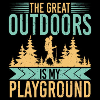 Outdoors Is My Playground - Unisex Premium Fleece Hooded Sweatshirt Design