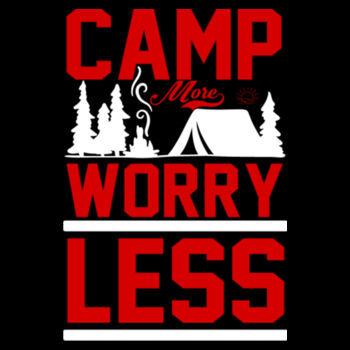 Camp More Worry Less - Women's Premium Cotton T-Shirt Design