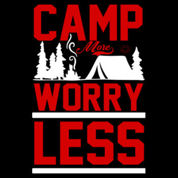 Camp More Worry Less - Unisex Premium Fleece Hooded Sweatshirt Design