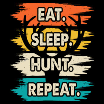 Eat Sleep Hunt Repeat - Unisex Premium Cotton Long Sleeve T-Shirt Design