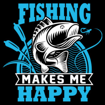 Fishing Makes Me Happy - Youth Jersey Short Sleeve Tee Design