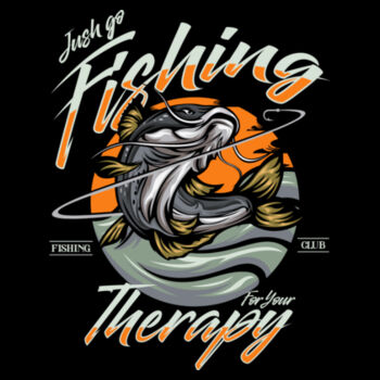 Just Go Fishing - Unisex Premium Fleece Hooded Sweatshirt Design