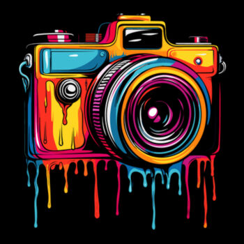Colorful Camera - Unisex Premium Cotton T-Shirt Design