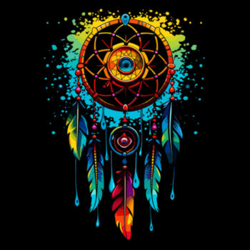 Colorful Dreamcatcher - Unisex Premium Cotton T-Shirt Design