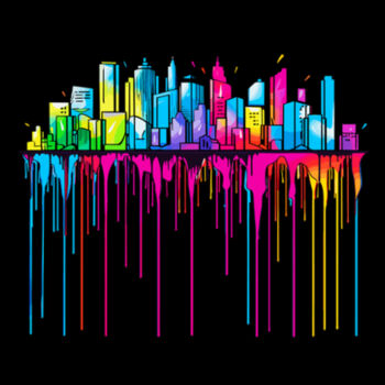 Colorful City - Unisex Premium Cotton T-Shirt Design