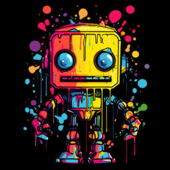 Colorful Robot - Unisex Premium Cotton T-Shirt Design