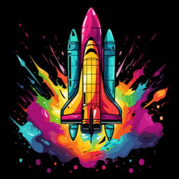 Colorful Shuttle - Unisex Premium Cotton T-Shirt Design