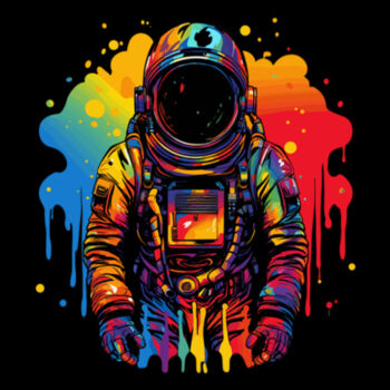 Colorful Spaceman - Unisex Premium Cotton T-Shirt Design