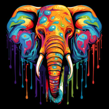 Colorful Elephant - Unisex Premium Cotton Long Sleeve T-Shirt Design
