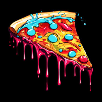 Colorful Pizza - Unisex Premium Cotton T-Shirt Design