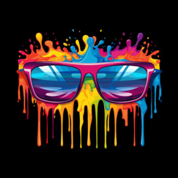 Colorful Shades - Unisex Premium Cotton T-Shirt Design