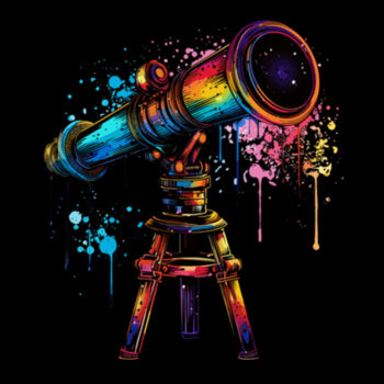 Colorful Telescope - Unisex Premium Cotton T-Shirt Design