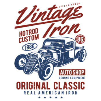 Vintage Iron - Unisex Premium Cotton T-Shirt Design
