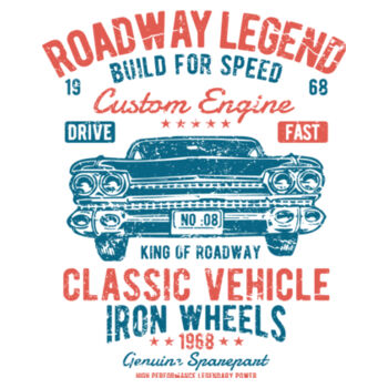 Roadway Legend - Unisex Premium Cotton T-Shirt Design