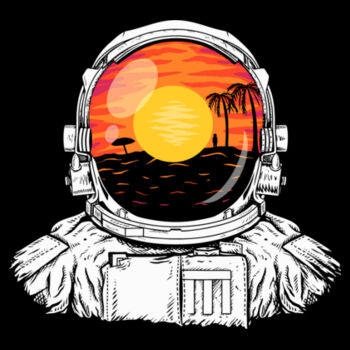 Astro Beach - Unisex Premium Cotton Long Sleeve T-Shirt Design